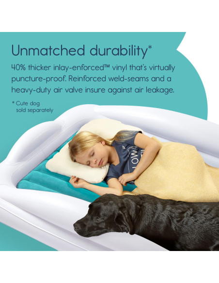 Cama Inflable para Niños Pequeños hiccapop con Protectores 157x99cm