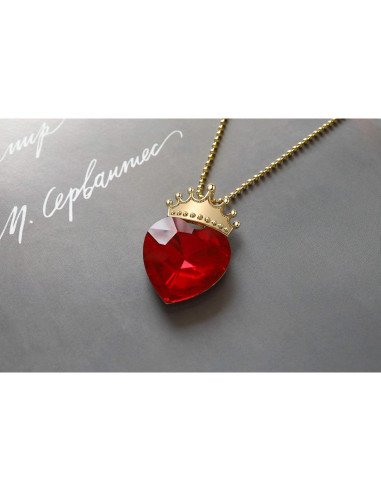 Collar y Tiara de Corazón Rojo Evie Descendientes 3