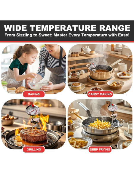 Termómetro de Caramelo y Aceite Telead 22.86 cm Inoxidable