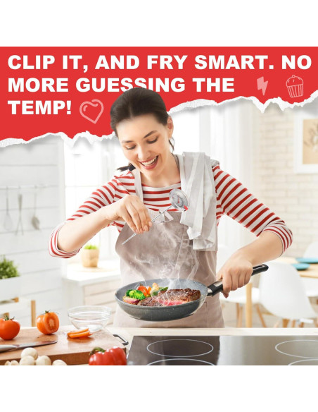 Termómetro de Caramelo y Aceite Telead 22.86 cm Inoxidable