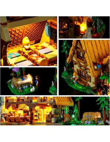 Kit de Luz LED YEABRICKS para Casa de Blancanieves 43242