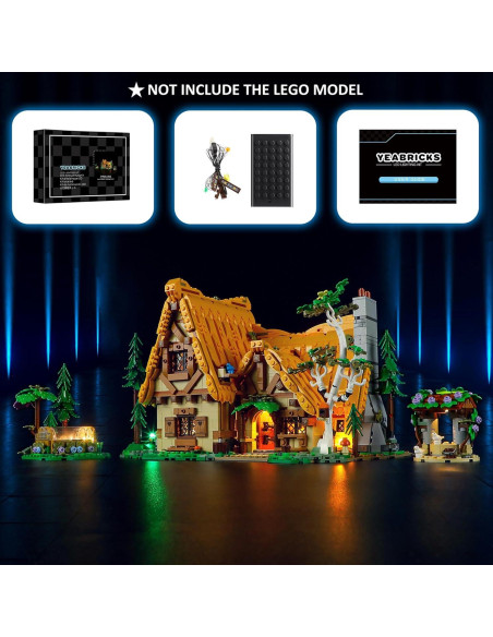 Kit de Luz LED YEABRICKS para Casa de Blancanieves 43242