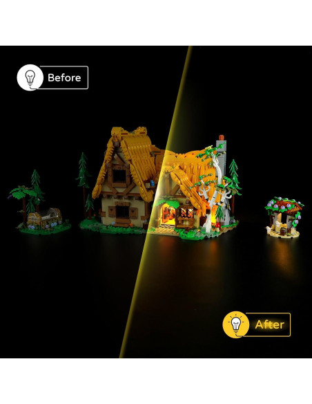 Kit de Luz LED YEABRICKS para Casa de Blancanieves 43242