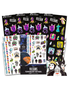 Conjunto de Stickers y Tatuajes Villanos Disney - 200 Piezas