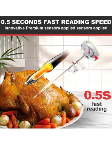 Termómetro de Caramelo y Aceite Telead 22.86 cm Inoxidable