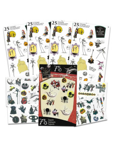 Paquete Stickers y Tatuajes Disney Pesadilla Antes de Navidad