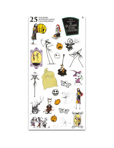 Paquete Stickers y Tatuajes Disney Pesadilla Antes de Navidad