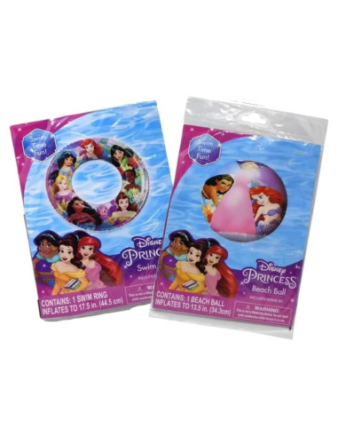 Anillo de Natación y Balón de Playa Disney Princess 44.5 cm