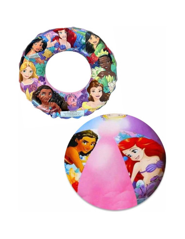 Anillo de Natación y Balón de Playa Disney Princess 44.5 cm