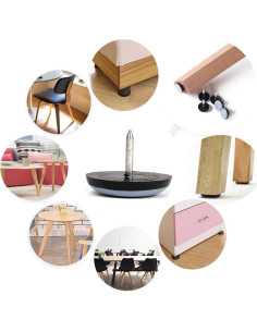 Deslizadores de Muebles Furnigear 24 Unidades PTFE 2.5 cm 2