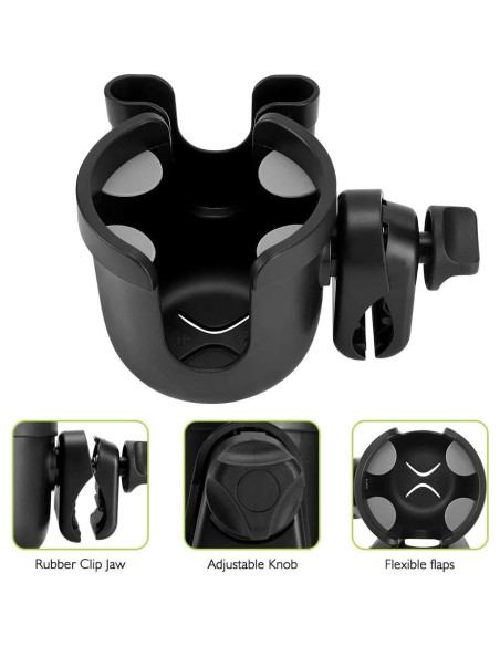 Soporte para Taza 2-en-1 Accmor para Silla de Ruedas y Andador