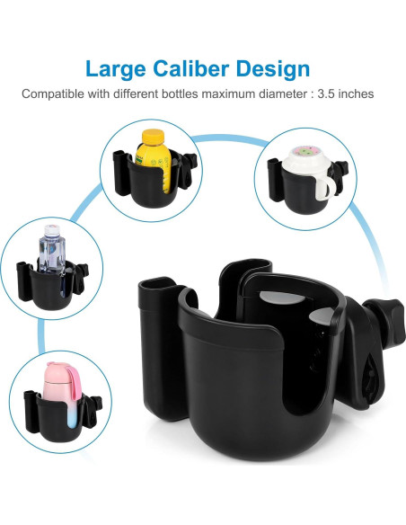 Soporte para Taza 2-en-1 Accmor para Silla de Ruedas y Andador