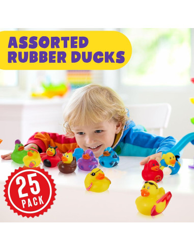 Juego de Patitos de Goma Variados Better Basics - 25 Unidades