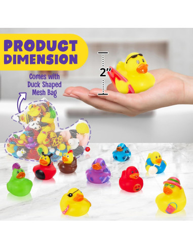 Juego de Patitos de Goma Variados Better Basics - 25 Unidades