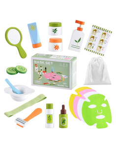 Juego de Maquillaje de Madera Ehome 19 Piezas para Niños 3-8 Años