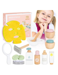 Juego de Maquillaje de Madera ZJEFUNS 17 Piezas para Niños