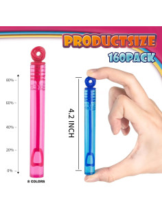160 Varitas de Burbujas Neón Uzoxlsn para Niños 10.16 cm 2
