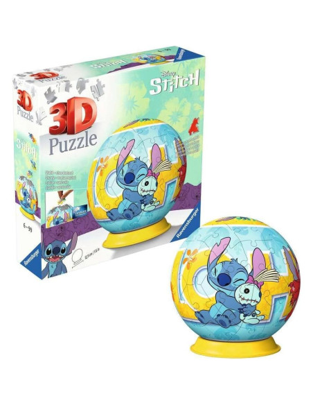 Puzzle 3D Ravensburger Disney Stitch 72 Piezas 13 cm Puzzle 3D Ravensburger Disney Stitch 72 Piezas 13 cm