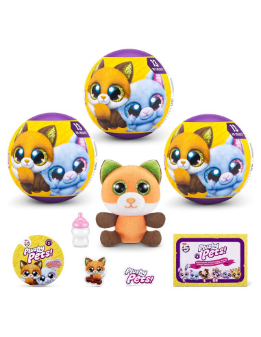5 Sorpresa Mascotas Peludas ZURU - Paquete de 3 Juguetes