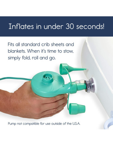 Cama Inflable para Niños Pequeños hiccapop con Protectores 157x99cm