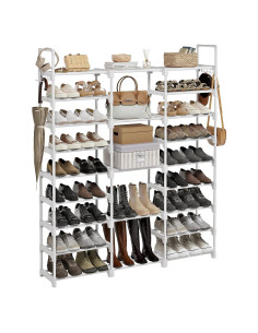 Estante para Zapatos WOWLIVE 9 Niveles Blanco 50-55 Pares