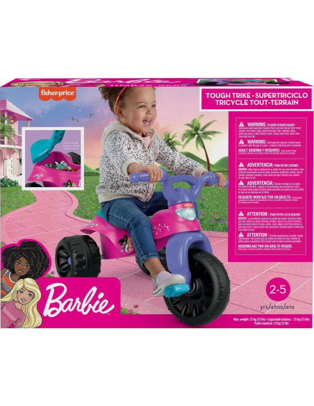 Triciclo para Niños Fisher-Price Barbie Tough Trike 2-5 Años