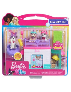 Conjunto de Juego Spa para Mascotas Barbie 8 Piezas