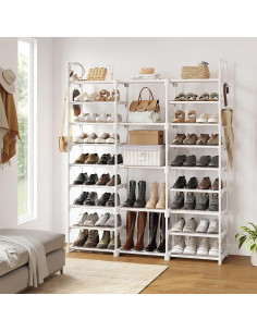 Estante para Zapatos WOWLIVE 9 Niveles Blanco 50-55 Pares 2