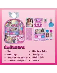 Conjunto de Maquillaje Infantil Barbie con Mochila - Townley Girl 2