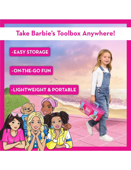 Juego de Herramientas Barbie 18 Piezas Caja Rosa 33 cm