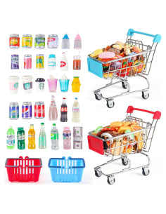 134 Piezas Mini Carrito de Compras Juguete HSJH