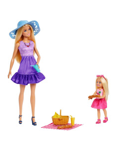 Juego de Picnic Barbie Malibu y Chelsea con 9 Accesorios