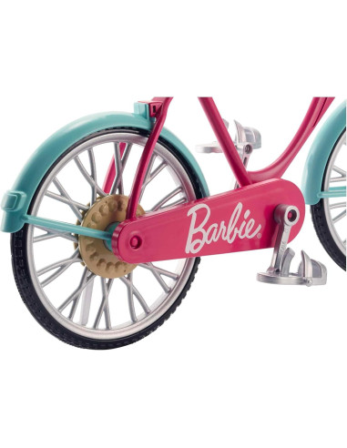 Bicicleta Barbie con Canasta de Flores Rosa - Mattel