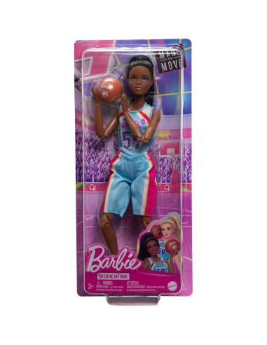 Muñeca Barbie Jugadora de Baloncesto Mattel 30 cm con Balón
