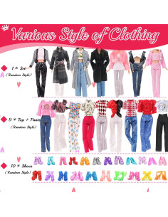 Conjunto Ropa para Muñecas 30 Piezas Acehome 29 cm 2