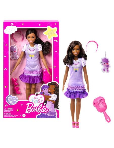 Muñeca Barbie Mi Primera Brooklyn 34.3 cm con Poodle y Accesorios