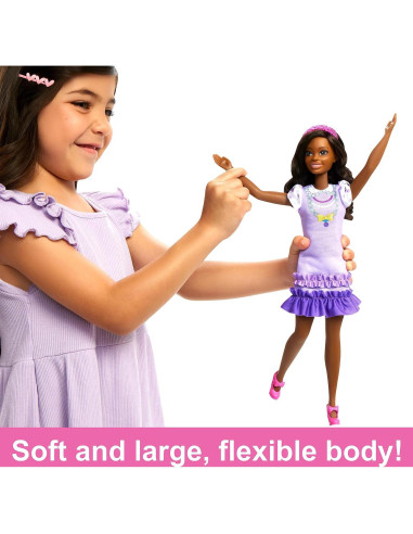 Muñeca Barbie Mi Primera Brooklyn 34.3 cm con Poodle y Accesorios