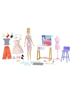 Muñeca Diseñadora de Moda Barbie con Estudio y 25 Accesorios