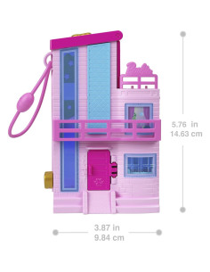 Casa de Ensueño Compacta Polly Pocket Barbie con 3 Muñecas 2