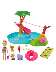 Set de Juego Barbie Chelsea Cumpleaños en Piscina 15 cm