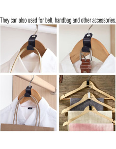 60 Ganchos Conectores para Perchas HOLLIHI Ahorro Espacio 2