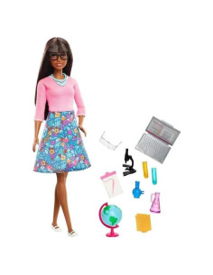 Muñeca Barbie Maestra Afroamericana con Accesorios Educativos