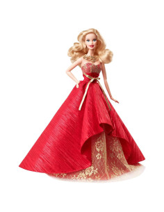 Muñeca Barbie Fiesta 2014 Coleccionista con Vestido Rojo