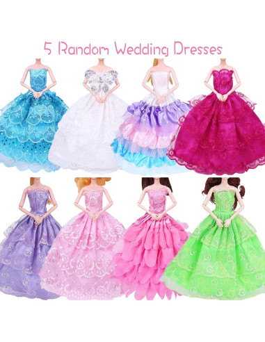 65 Piezas Ropa y Accesorios para Muñecas 11.5" Carreuty