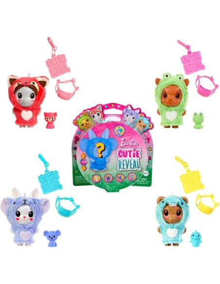 Barbie Revelación Cutie Disfraz de Animal con 5 Sorprisas