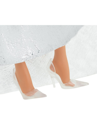 Muñeca Barbie Navidad 2021 Mattel 30.48 cm Vestido Plateado