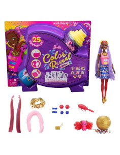Barbie Color Reveal Glitter! Muñeca Intercambio de Cabello 25 Sorpresas