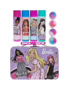 Set de Maquillaje Infantil Barbie - 4 Balsamos Labiales Naturales 2