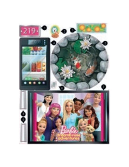 Hoja de Stickers de Repuesto Barbie Dreamhouse FHY73