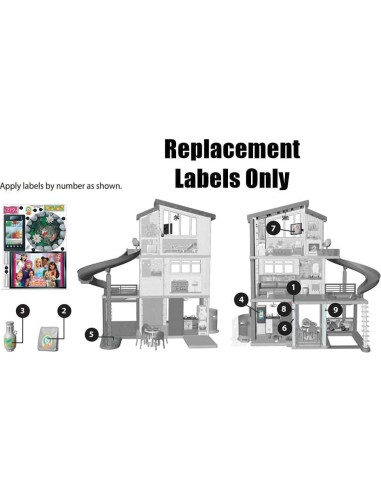 Hoja de Stickers de Repuesto Barbie Dreamhouse FHY73